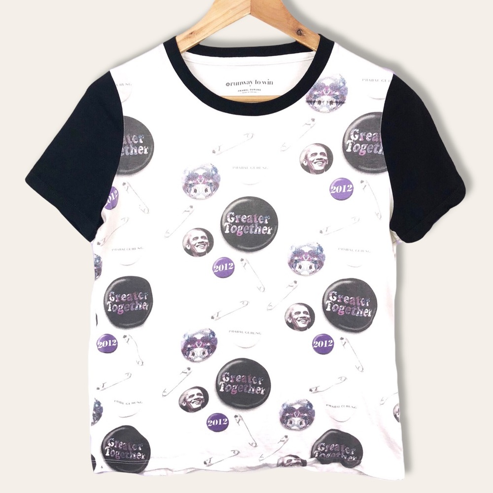 Runway to Win Prabal Gurung Vogue Obama ReElection Collectors Graphic Ringer Tee
